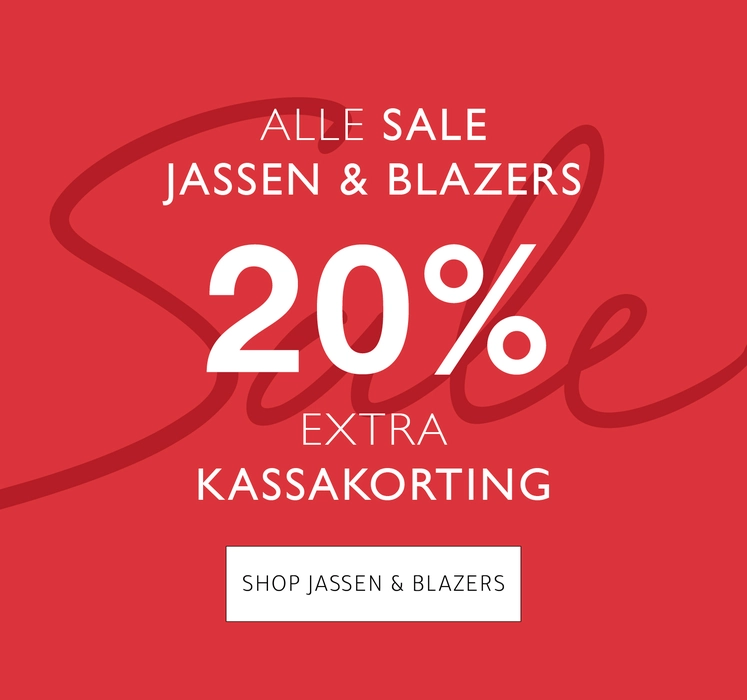 20% extra kassakorting jassen & blazers