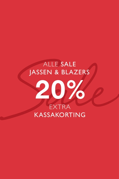20% extra kassakorting op jassen & blazers