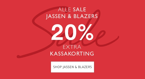 20% extra kassakorting op jassen & blazers