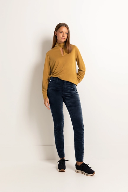 5-pocket stretch velours