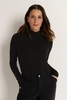 Aangesloten jersey top met col