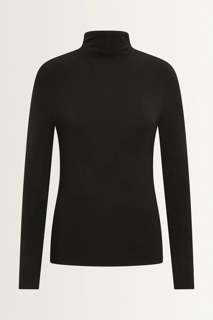 Aangesloten jersey top met col