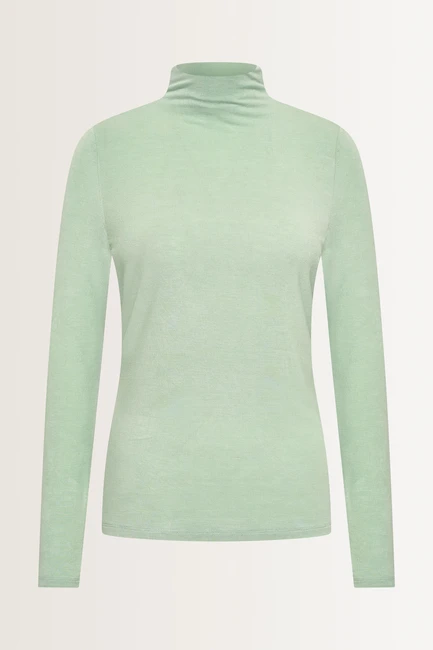 Aangesloten jersey top met col