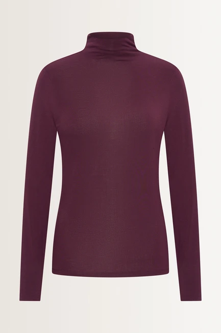 Aangesloten jersey top met col