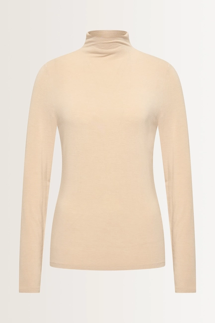 Aangesloten jersey top met col