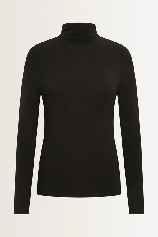 Aangesloten jersey top met col