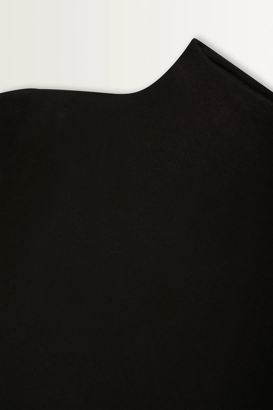 Aangesloten jersey top met col