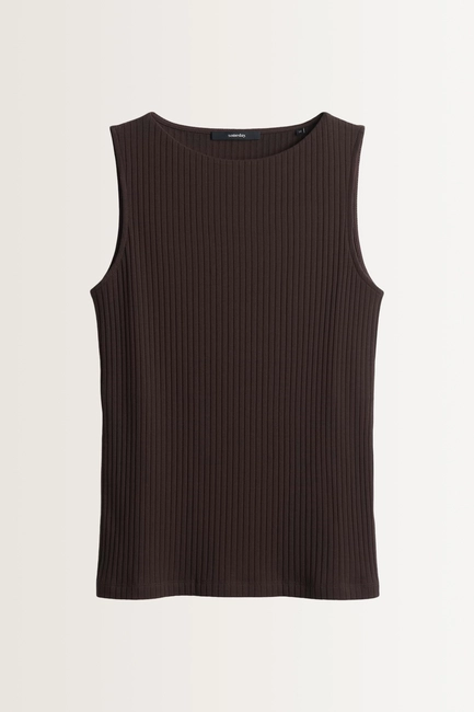 Aansluitende top van zachte ribtricot Kamia Someday