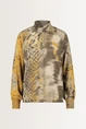 Abstracte blouse met goudaccenten