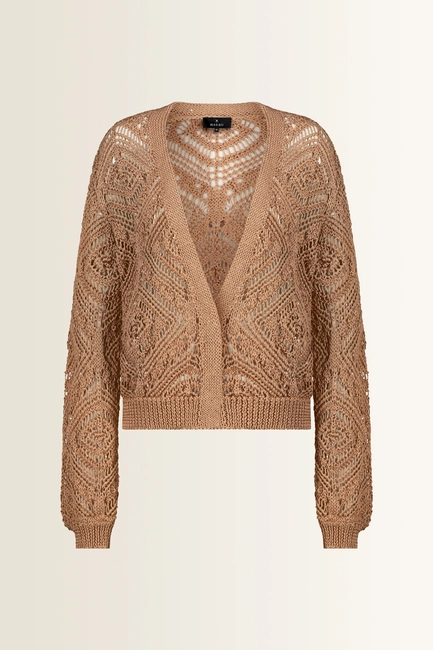 Ajour vest met pailletten Monari