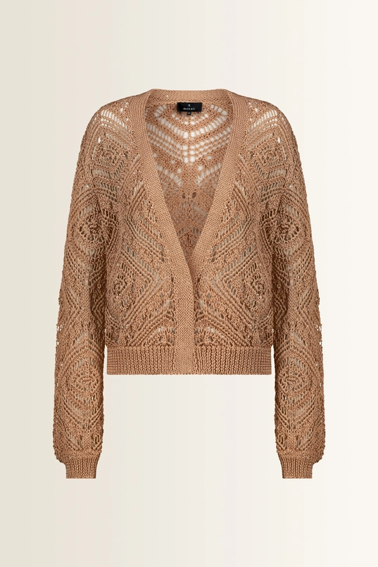 Ajour vest met pailletten Monari