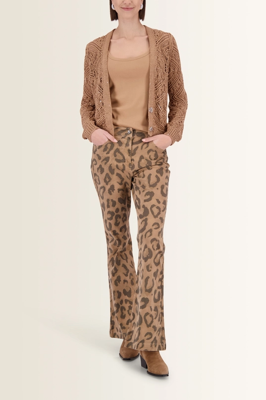 Ajour vest met pailletten Monari