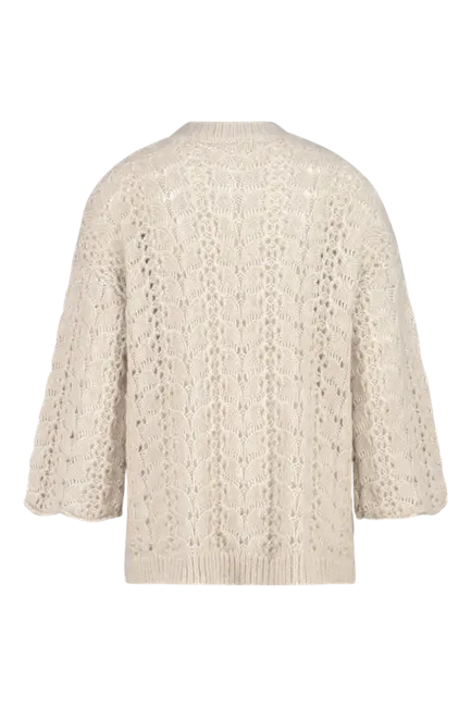 Ajour vest wolmix
