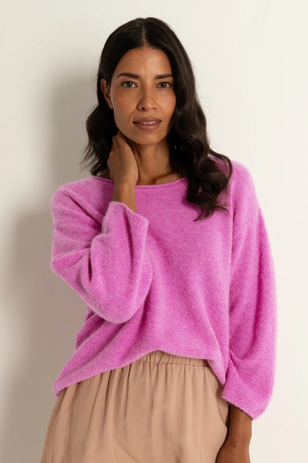 Alpaca blend trui 3/4-mouwen