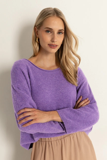 Alpaca blend trui 3/4-mouwen