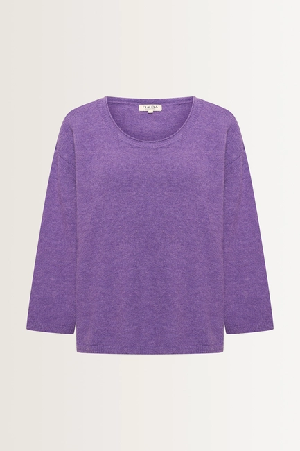 Alpaca blend trui 3/4-mouwen