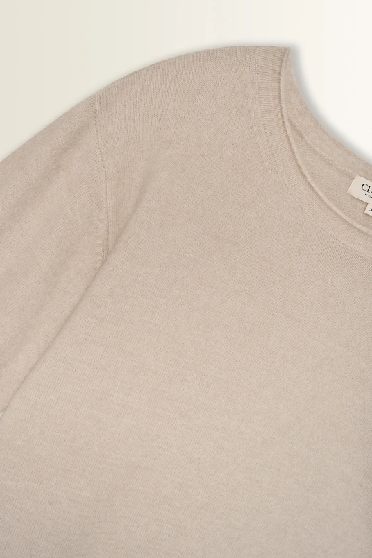 Alpaca blend trui met 3/4-mouwen