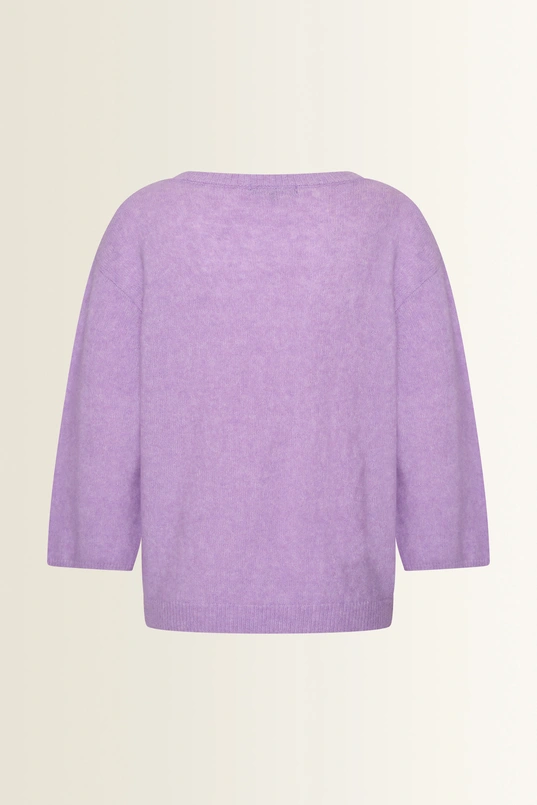 Alpaca blend trui met V-hals