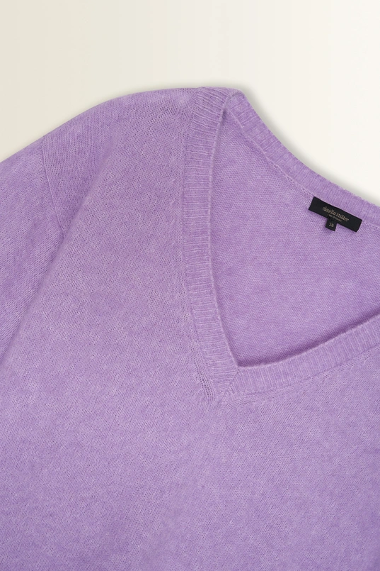 Alpaca blend trui met V-hals