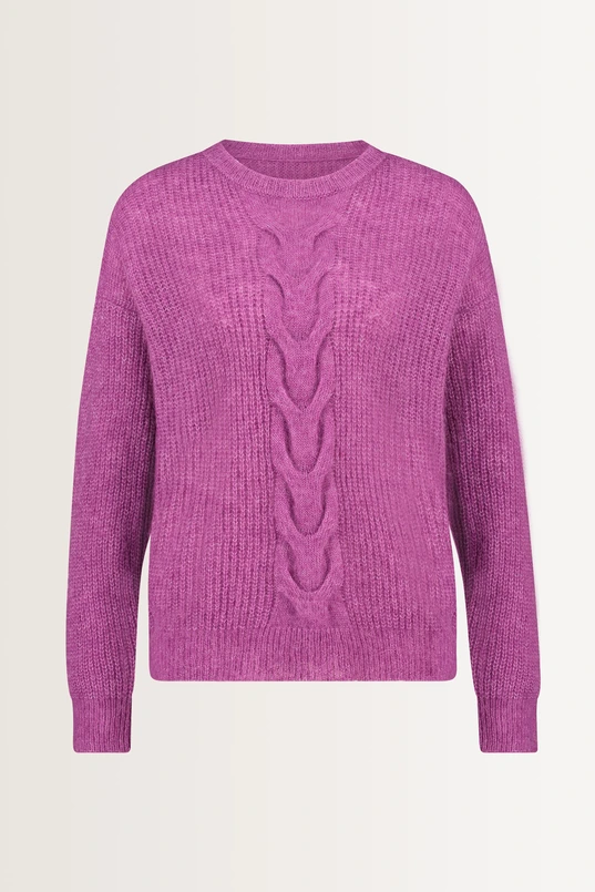 Alpaca trui met kabeldetail