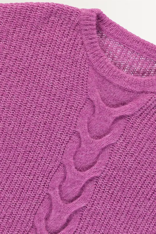 Alpaca trui met kabeldetail