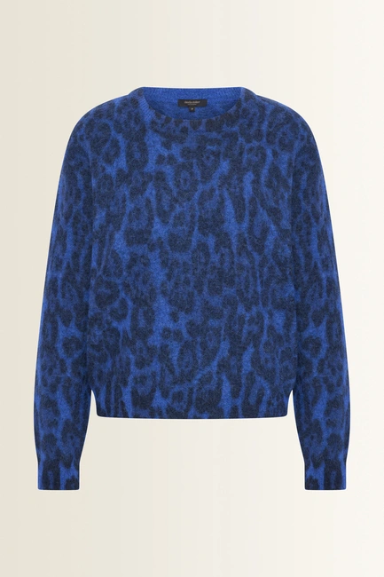 Alpacamix trui met luipaardprint
