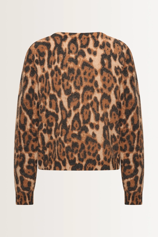 Alpacamix trui met luipaardprint