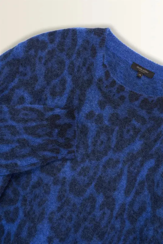 Alpacamix trui met luipaardprint