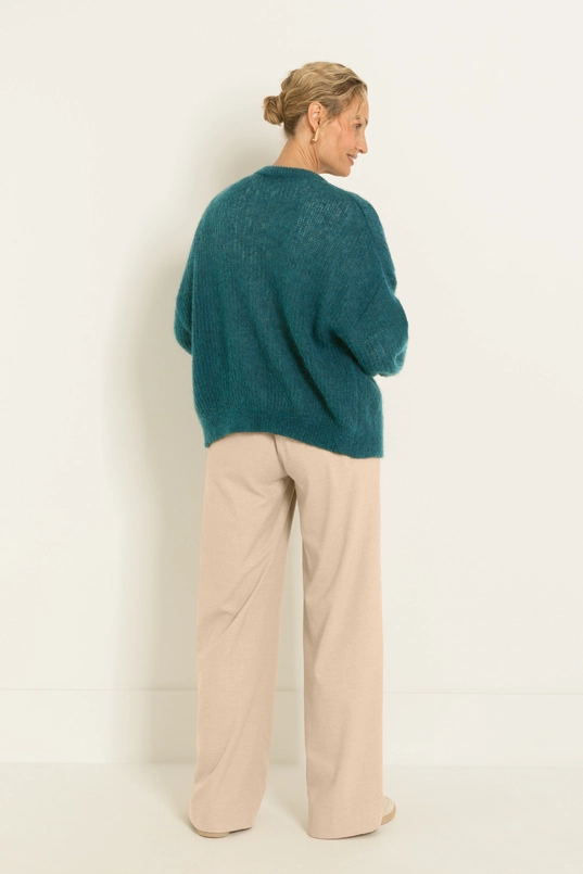 Alpacavest in oversized pasvorm