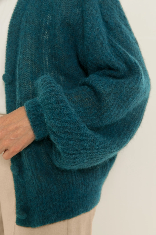 Alpacavest in oversized pasvorm