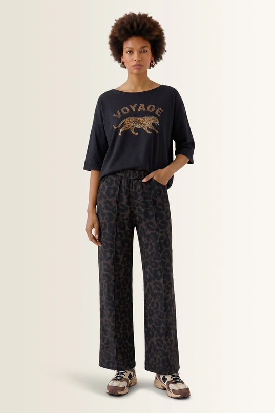 Animalprint broek in zachte scuba kwaliteit OUI