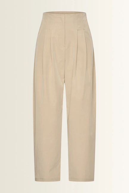 Barrel fit pantalon met plooien