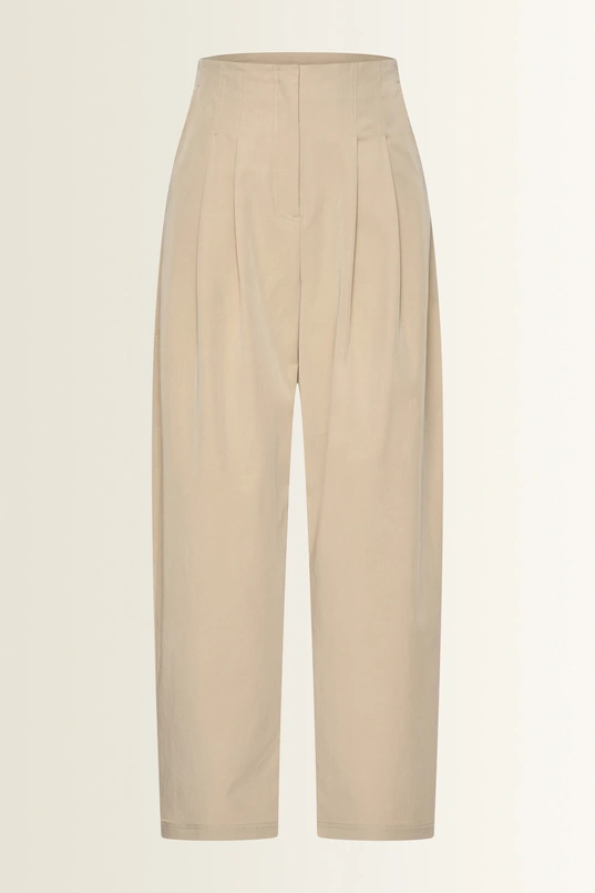 Barrel fit pantalon met plooien