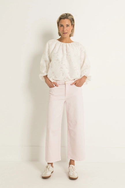 Barrel jeans met D-ring riem