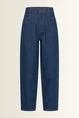 Barrel jeans met gebogen naden