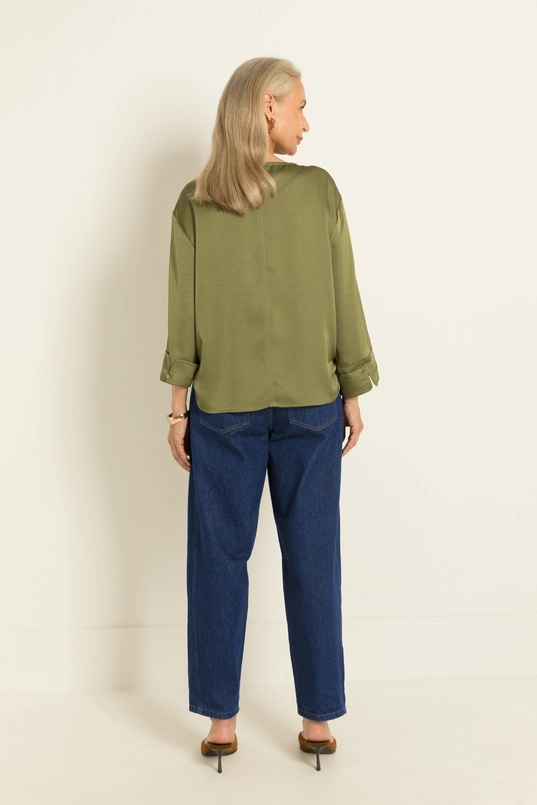 Barrel jeans met gebogen naden
