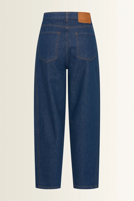Barrel jeans met gebogen naden