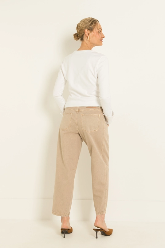Barrel jeans met verkorte pijp