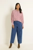 Barrel jeans met zijpanelen