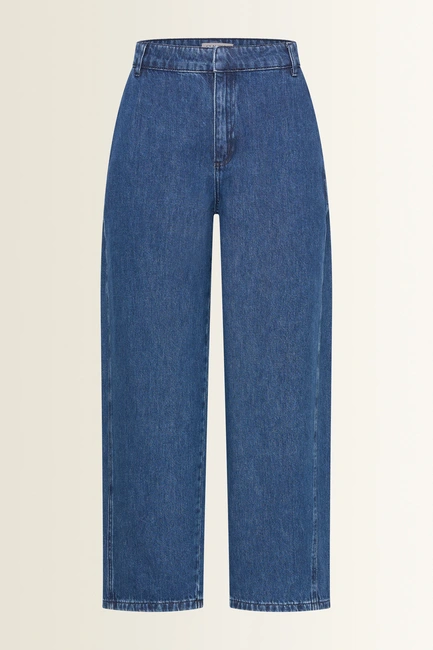 Barrel jeans met zijpanelen