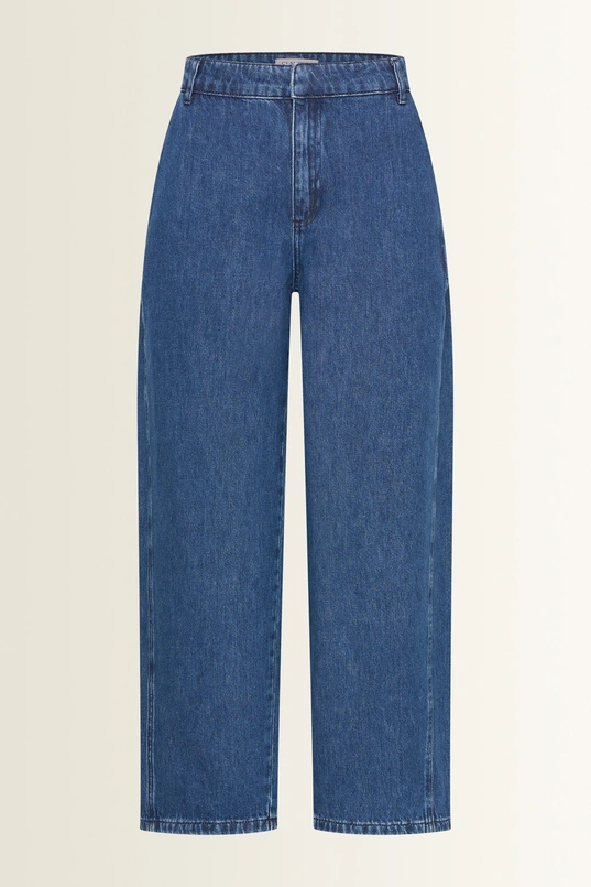 Barrel jeans met zijpanelen