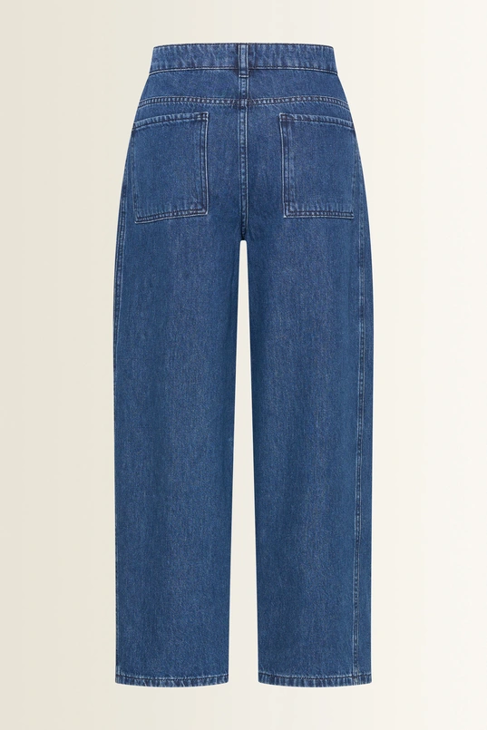 Barrel jeans met zijpanelen