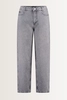 Barrel leg jeans met coupenaad