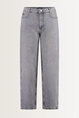 Barrel leg jeans met coupenaad