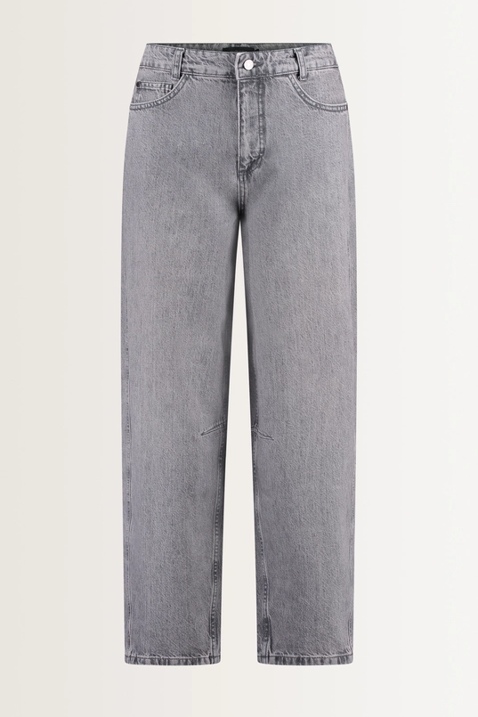 Barrel leg jeans met coupenaad