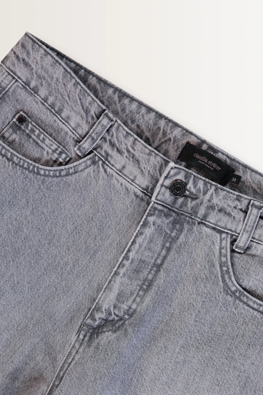Barrel leg jeans met coupenaad