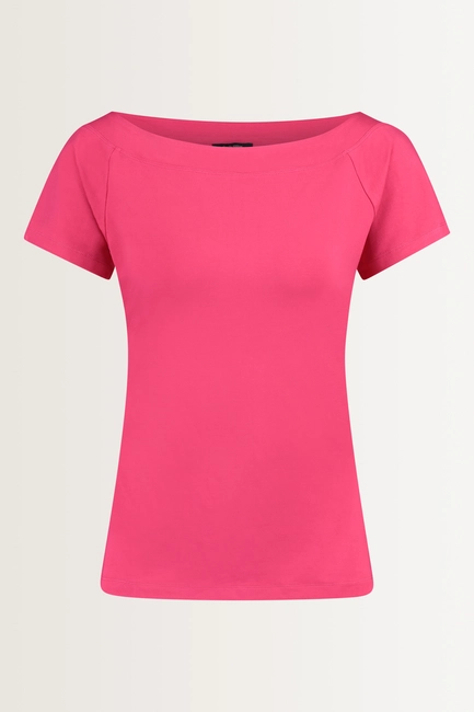 Basic cv/ea short sleeve boatneck top