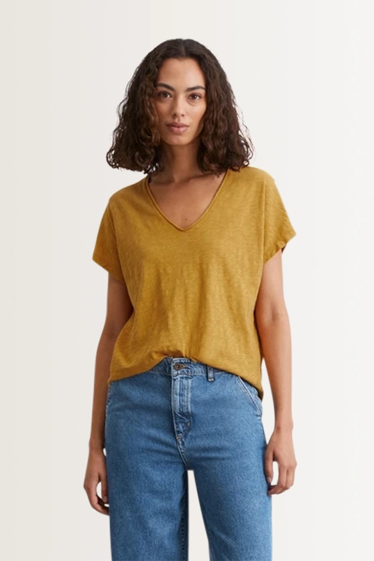 Basic T-shirt met V-hals Marc O'Polo