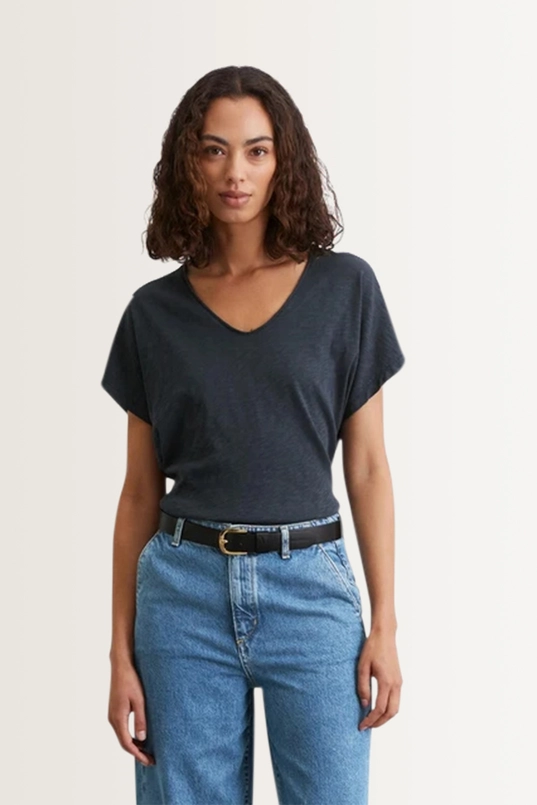 Basic T-shirt met V-hals Marc O'Polo