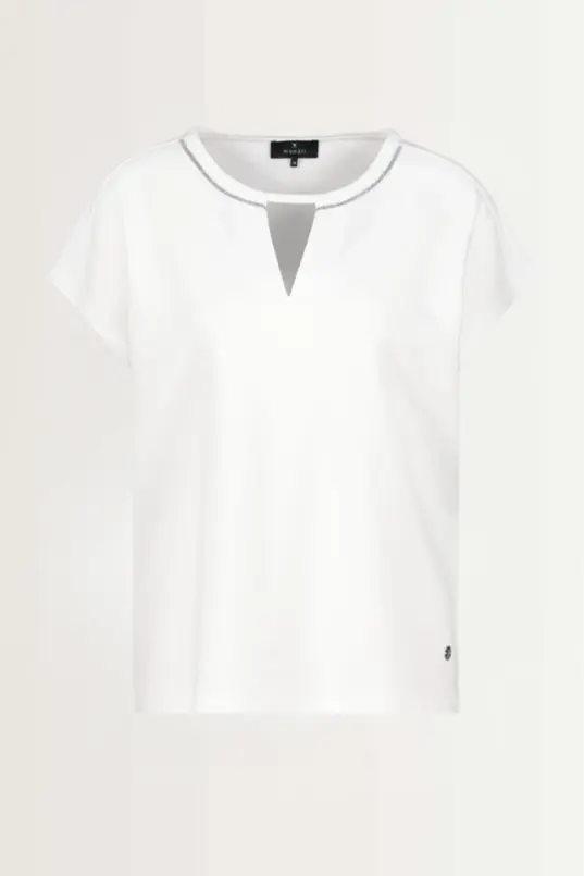 Basic T-shirt met V-halslijn Monari